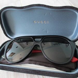 Gucci Black Aviator Sunglasses